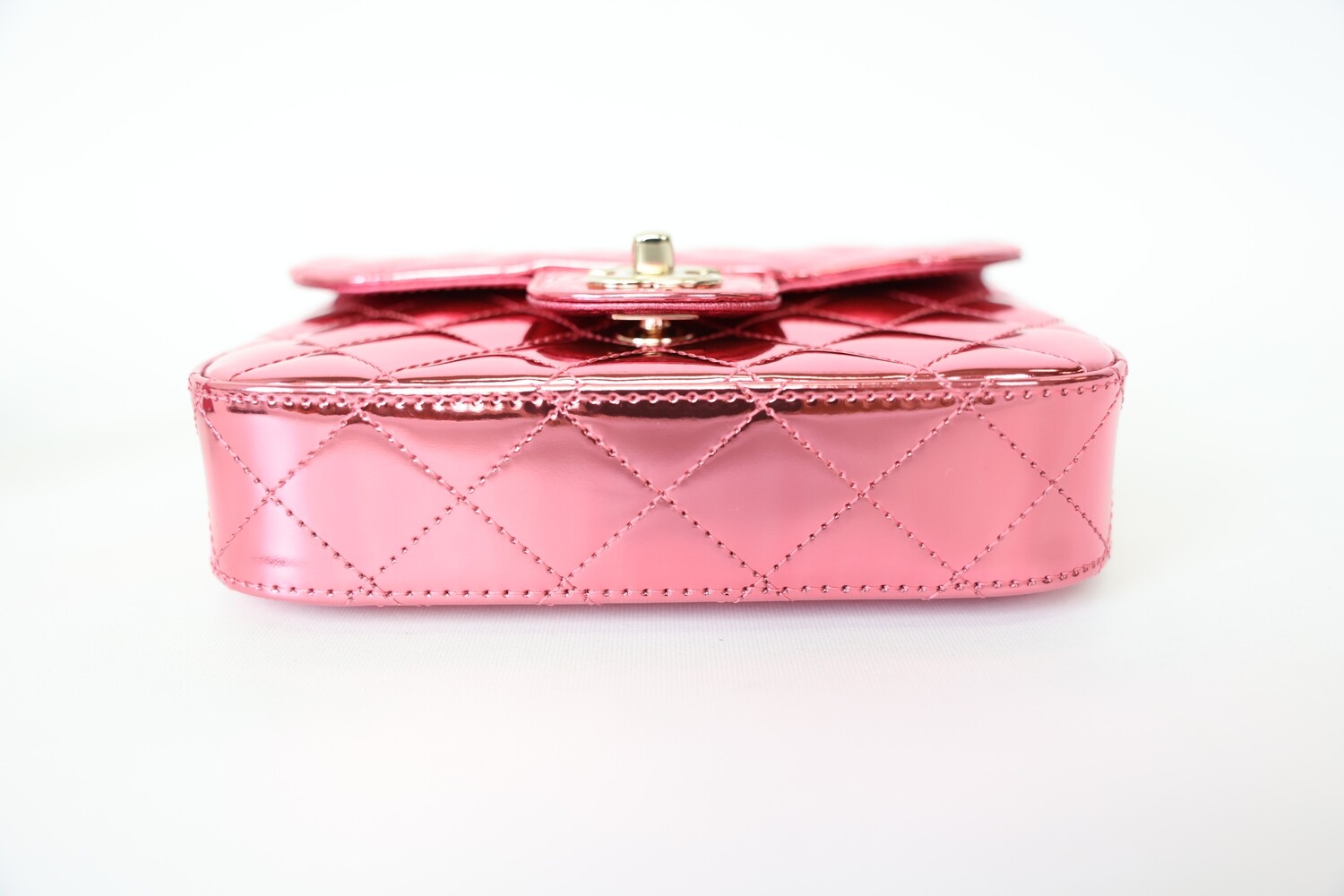 Chanel Flap Mini And Star Coin Purse, Pink Mirror Calfskin