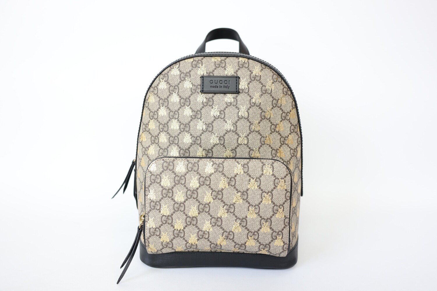 Gucci GG Supreme Bees Backpack, Preowned No Dustbag WA001
