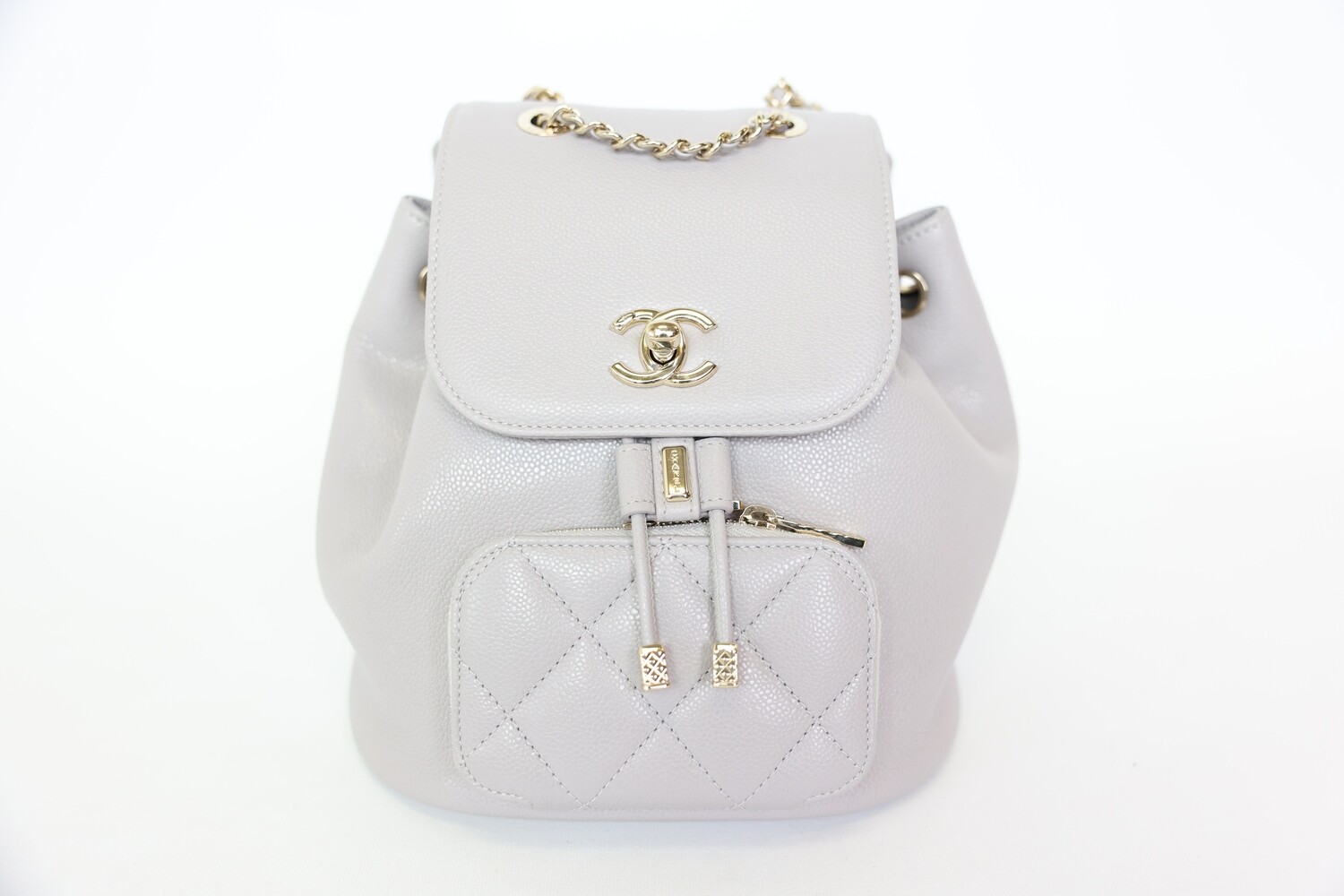 Chanel Business Affinity Backpack Mini, Grey Caviar with Gold Hardware, New in Box WA001