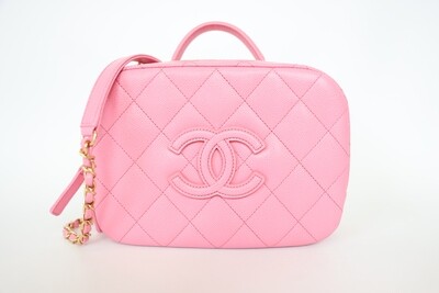 Chanel Filigree Vanity, Pink Caviar with Gold Hardware, New in Box WA001