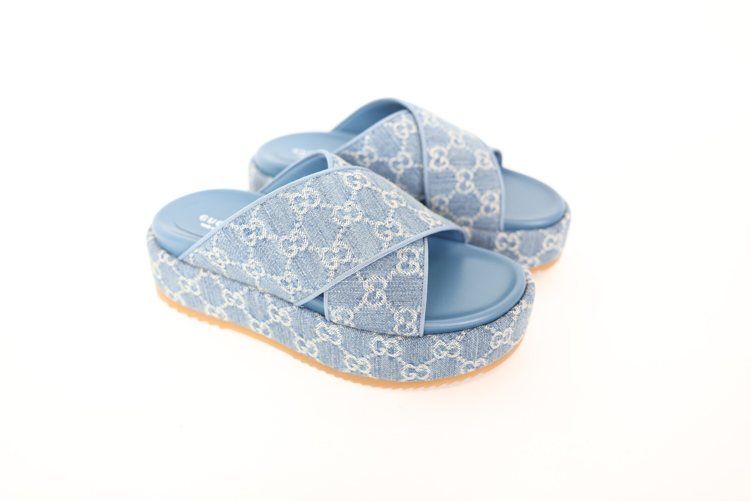 Denim Gucci Platform Slides Denim Store Platform Slides Luxury