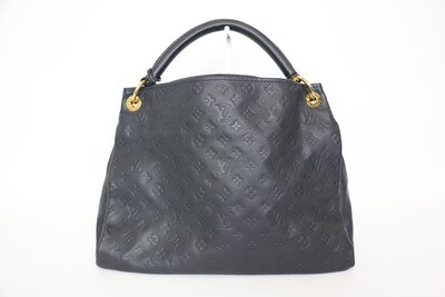 Louis Vuitton Artsy MM, Navy Monogram Empreinte Leather With Gold Hardware, Preowned In Dustbag WA001