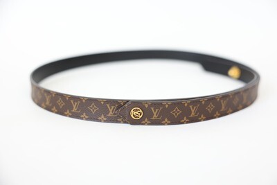 Louis Vuitton Reverse Belt Tie Knot, Monogram With Gold Hardware, Preowned In Box WA001