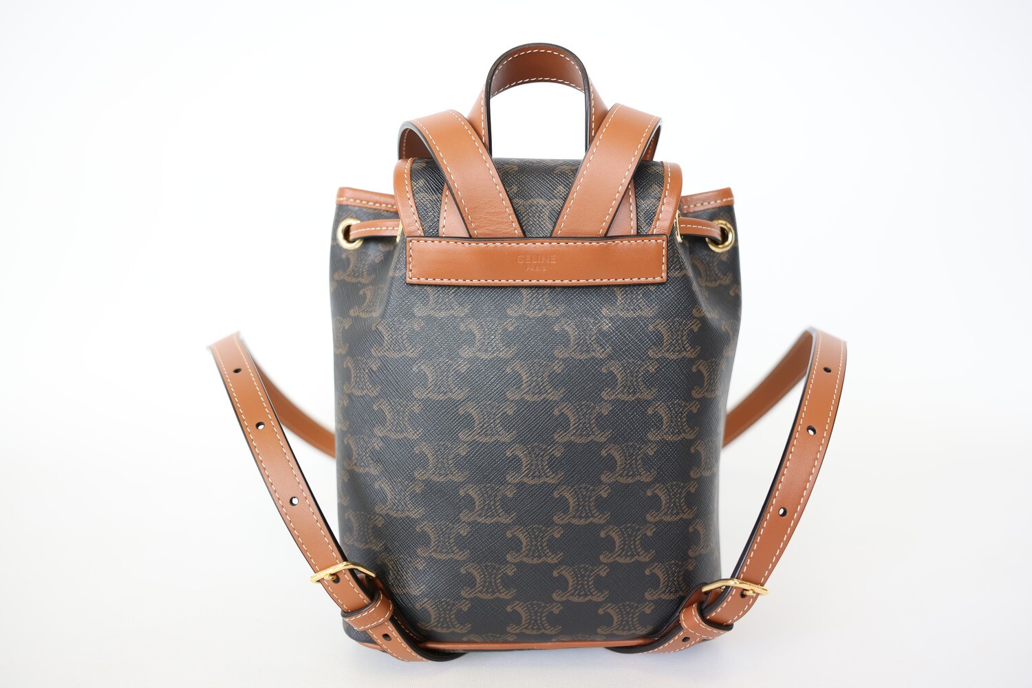 Celine Folco Mini Backpack, Triomphe Canvas, Preowned in Box WA001