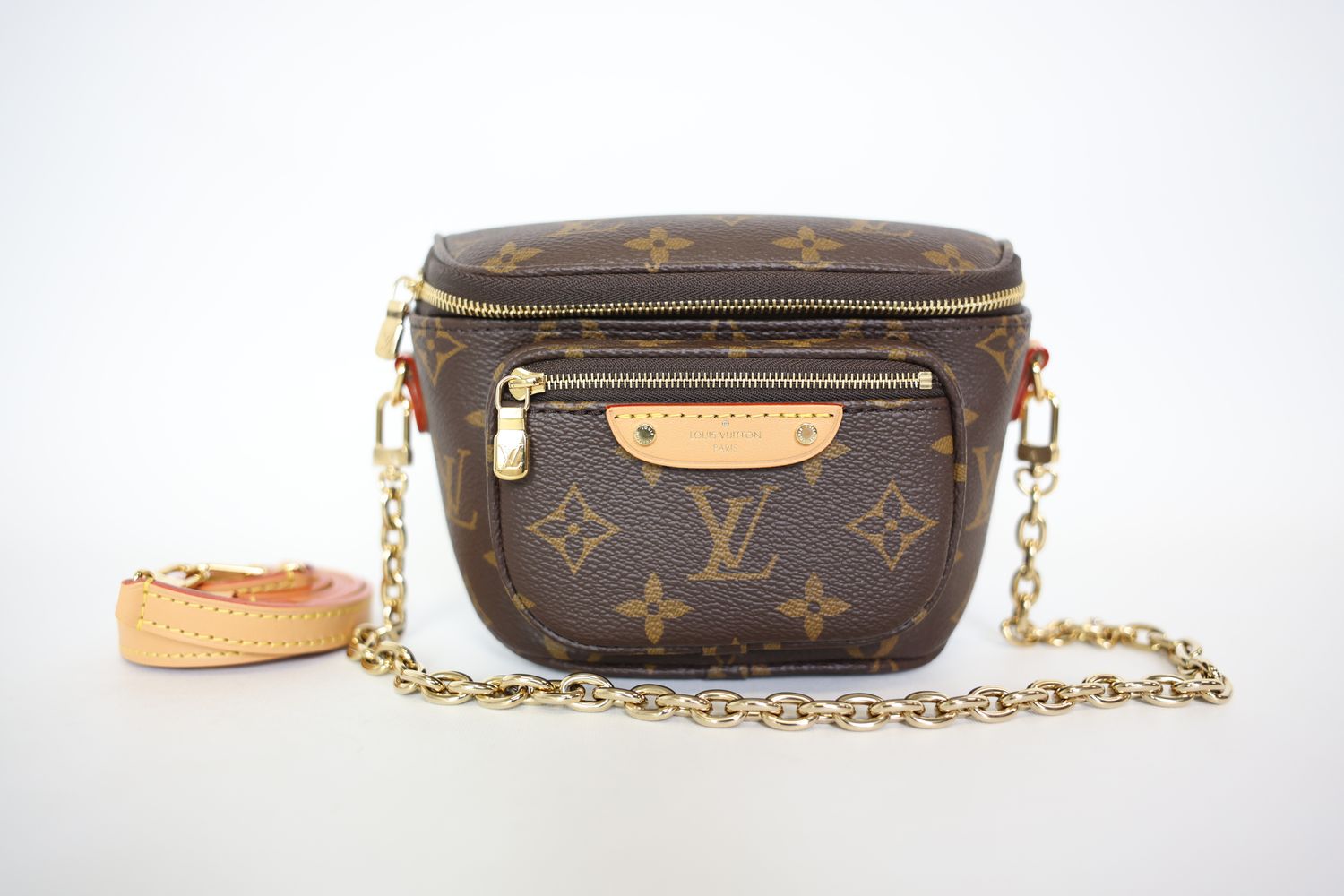 Louis Vuitton Mini Bumbag, Monogram With Gold Hardware, New In Box WA001