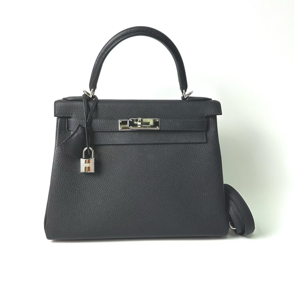 IGLIVE Hermès Kelly 28, Blue Nuit, Palladium Hardware, Preowned in Box CMA001 (Bank Wire) 20240614