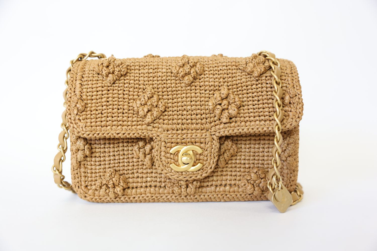 Chanel Woven Flap Mini, Beige with Gold Hardware, New in Box CMA001