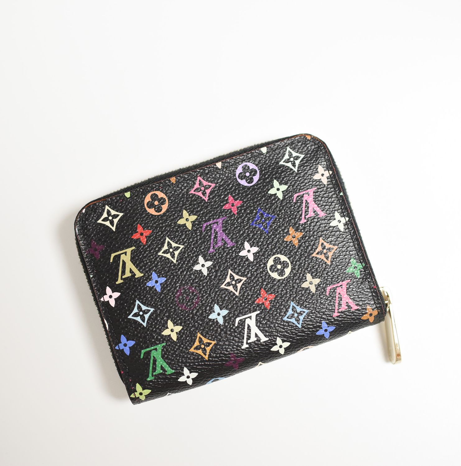 Louis Vuitton Vintage Zippy Wallet, Takashi Murakami Limited Edition Monogram Black, Preowned in Box GA001