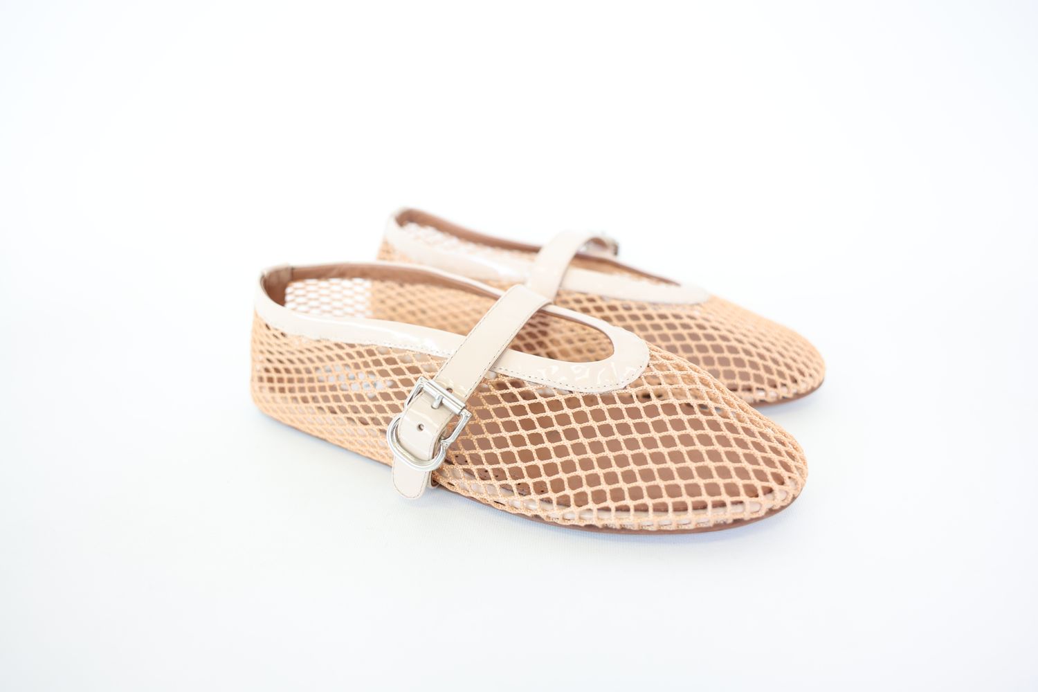 Alaia Ballerina Flats, Beige Size 37, Preowned In Box WA001
