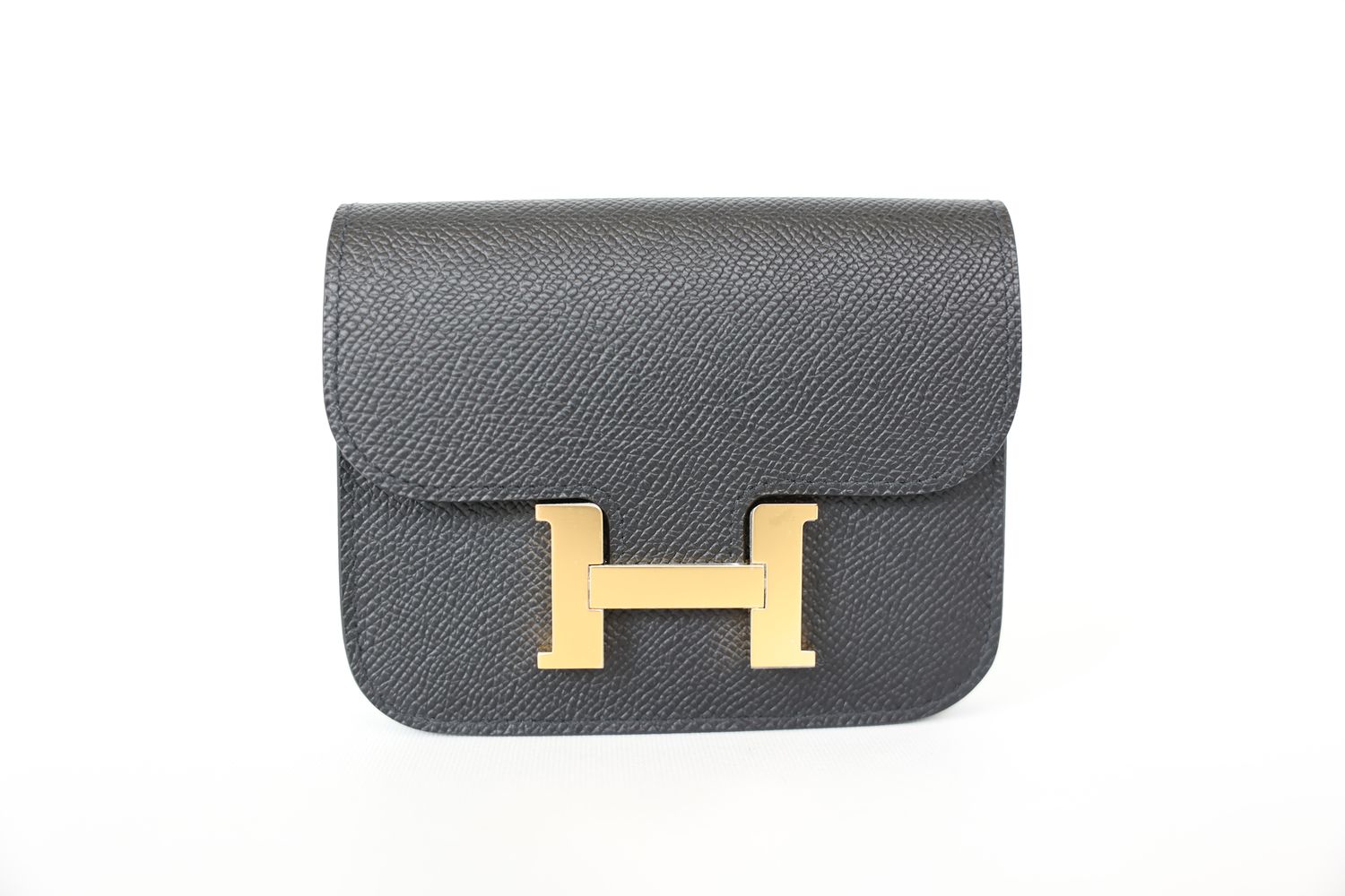 Hermes Constance Slim, Black Epsom Leather With Gold Hardware, New In Box WA001