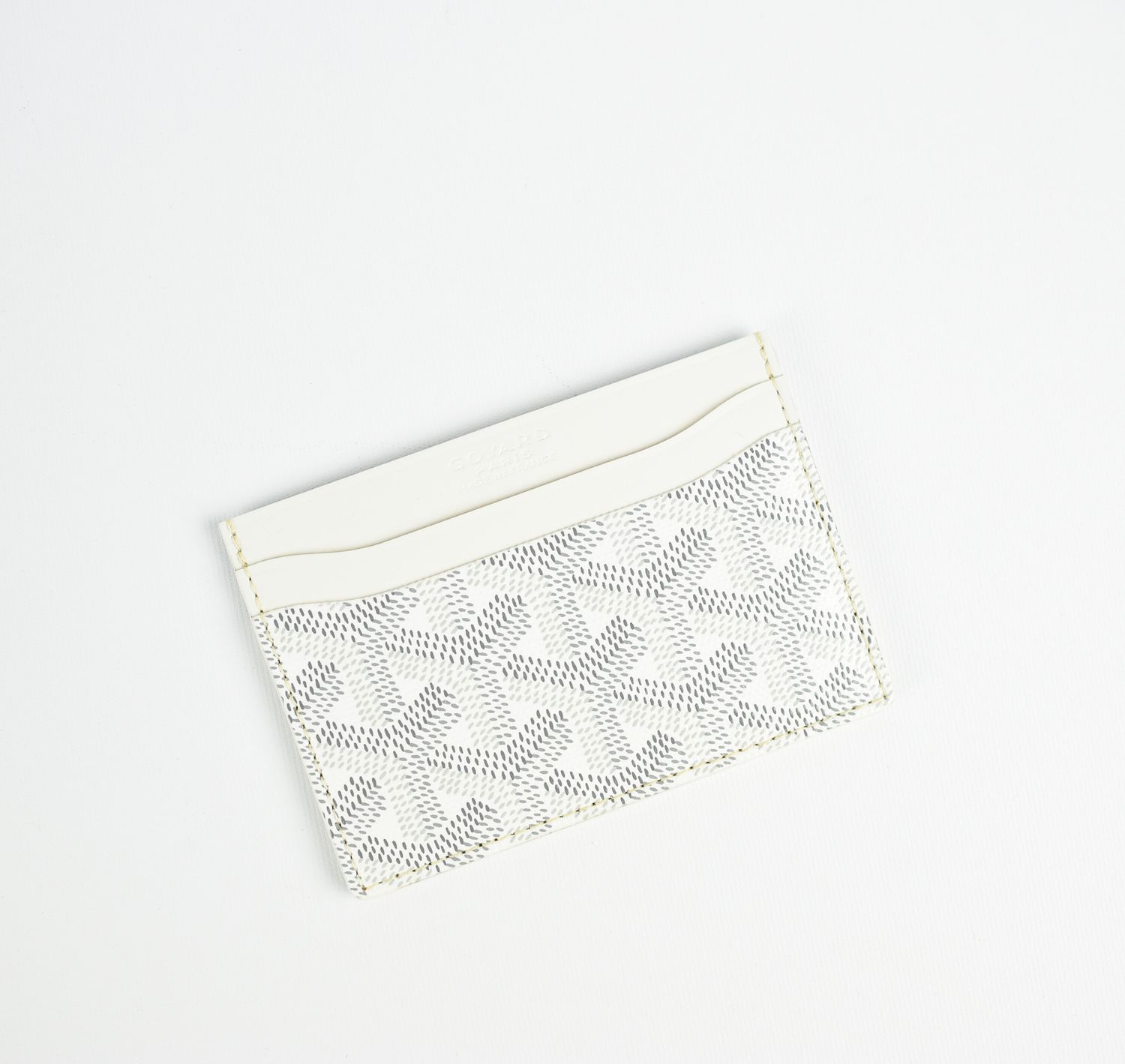 わずか★送料込♪【GOYARD】Malesherbesカードホルダー ホワイト Goyard Flat Cardholder, White, New in Box, GA001