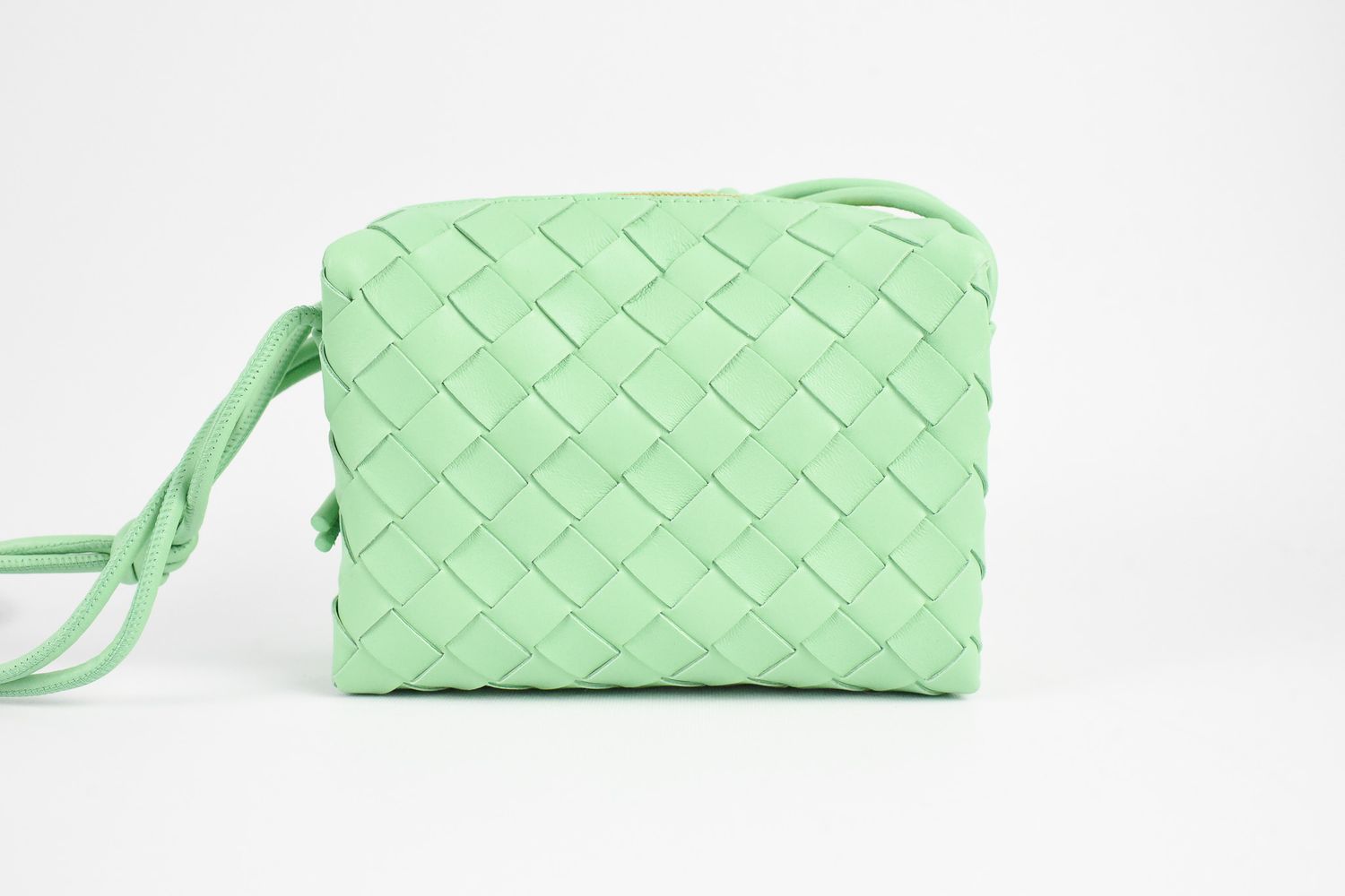 Bottega Veneta Camera Bag Mini Loop, Light Green, New in Dust GA001