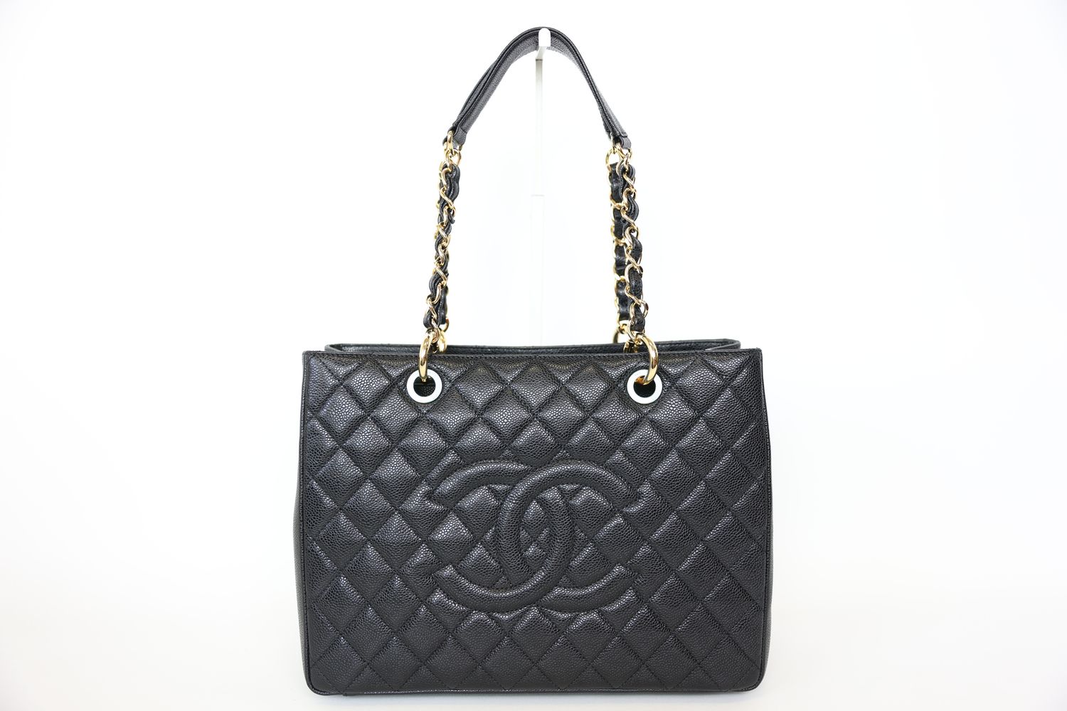 Chanel GST Shopping Tote, Black Caviar Leather With Gold Hardware, New In Box WA001