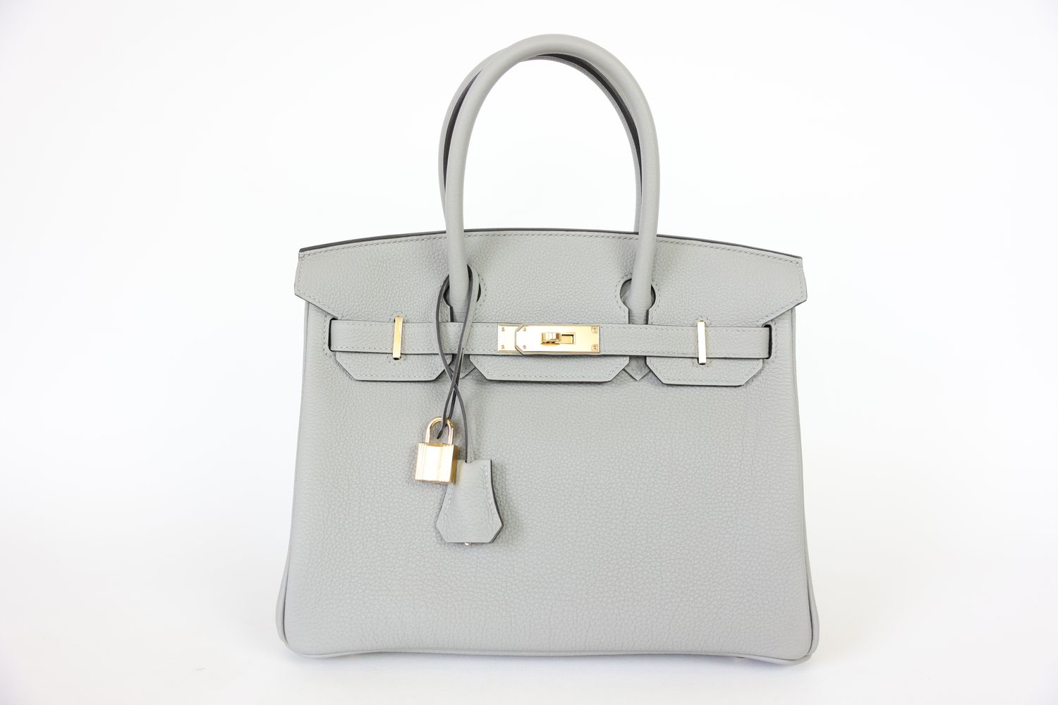 Hermes Birkin 30, Gris Mouette Togo with Gold Hardware, W 2024 Stamp, New in Box CMA001 (Bank Wire)