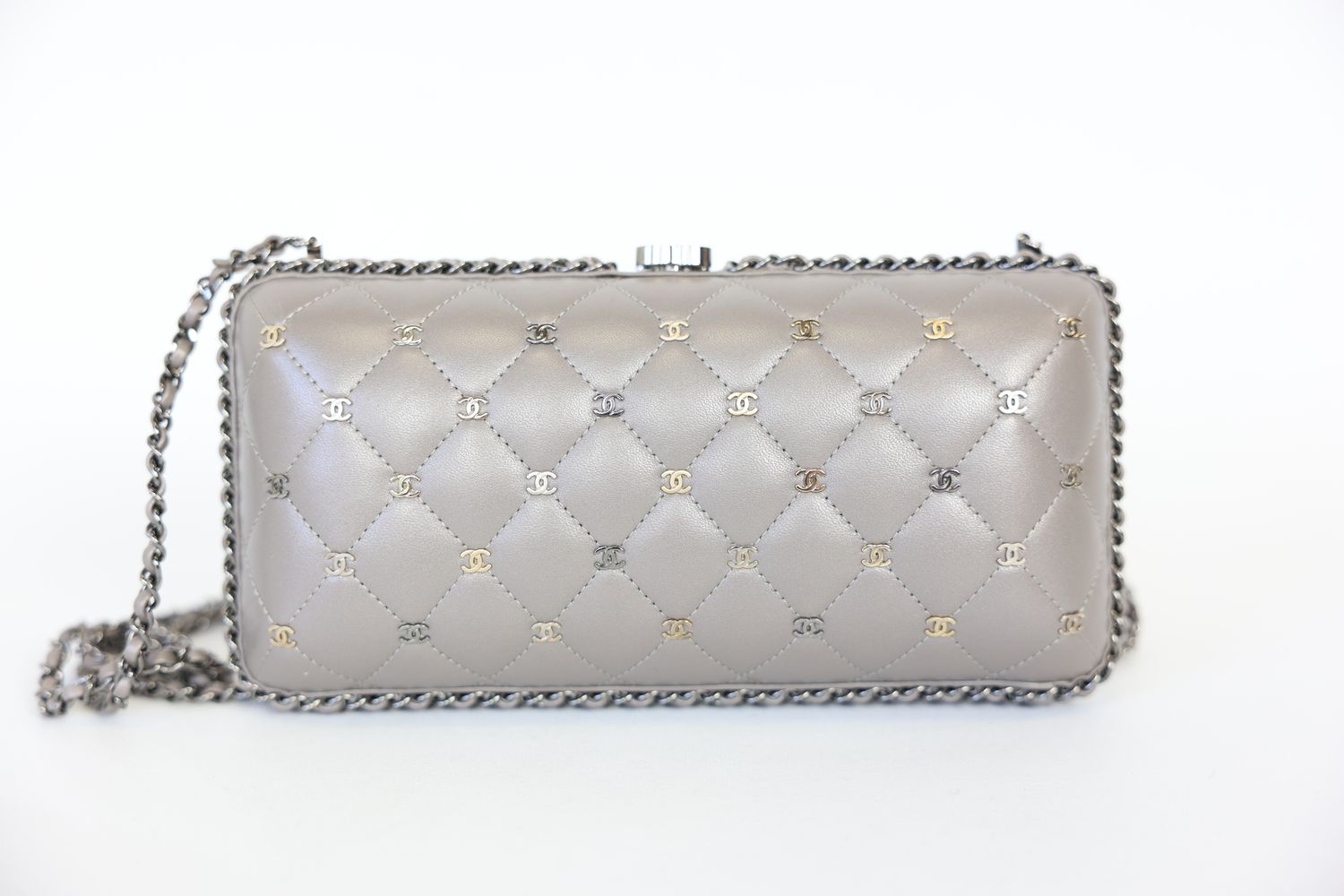 Quilted hard clutch bag sale