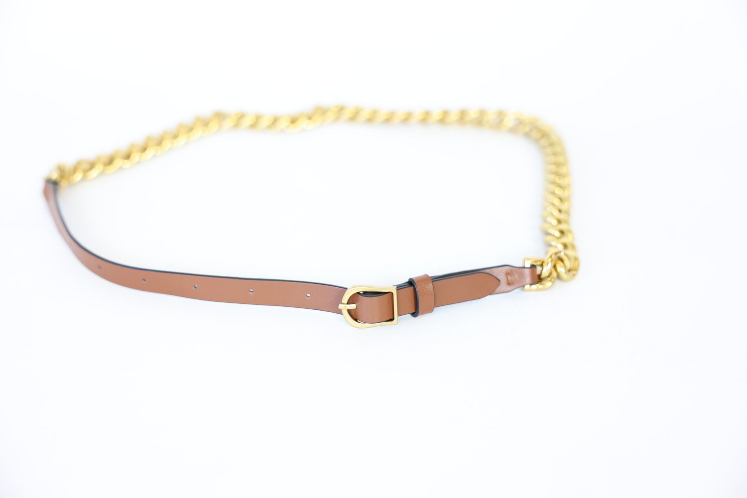 Zimmermann Belt, Brown Leather With Gold Hardware, Size XS-S, Preowned No Dustbag WA001