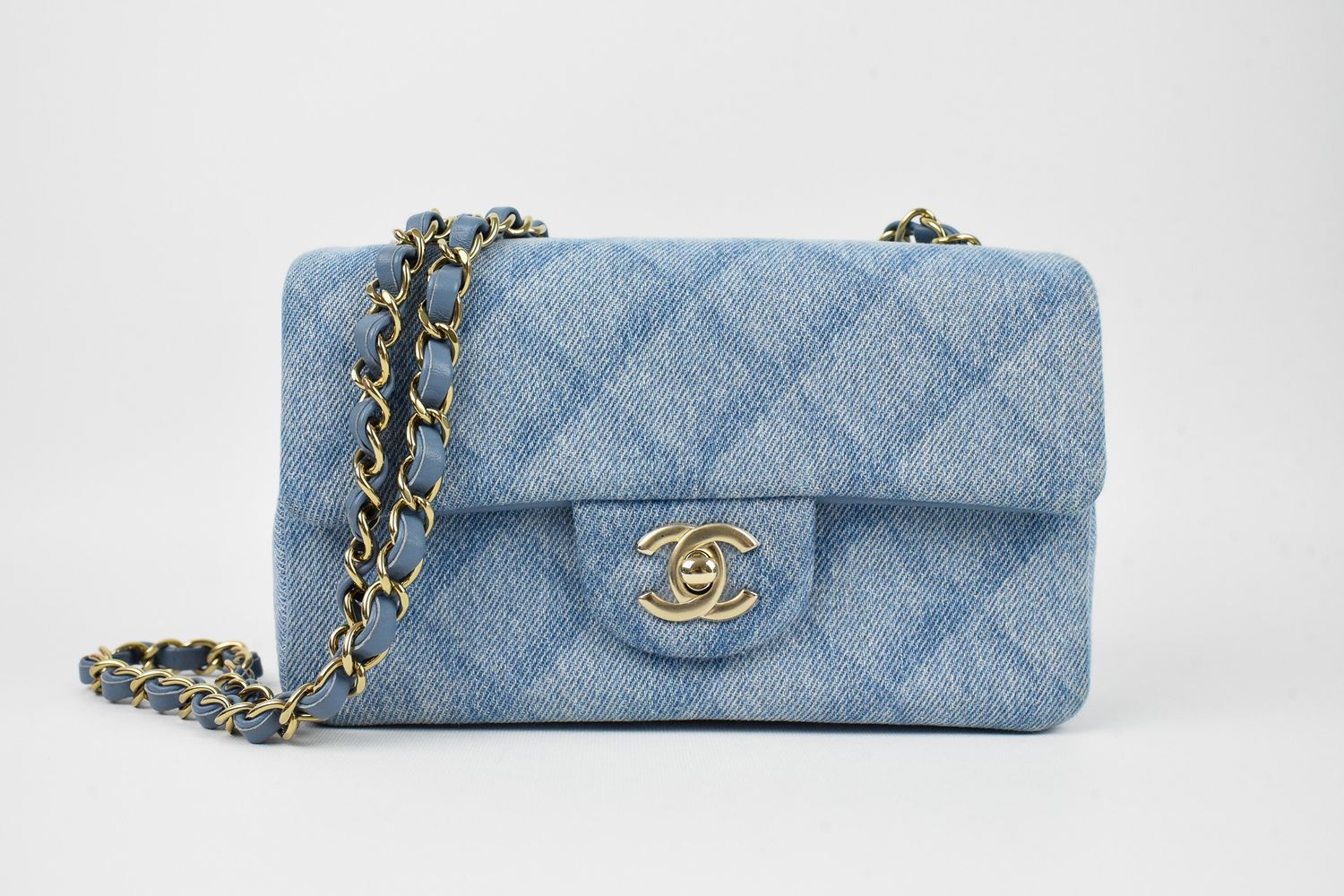 Chanel Denim Mini Light Wash 22B, New in Box GA001
