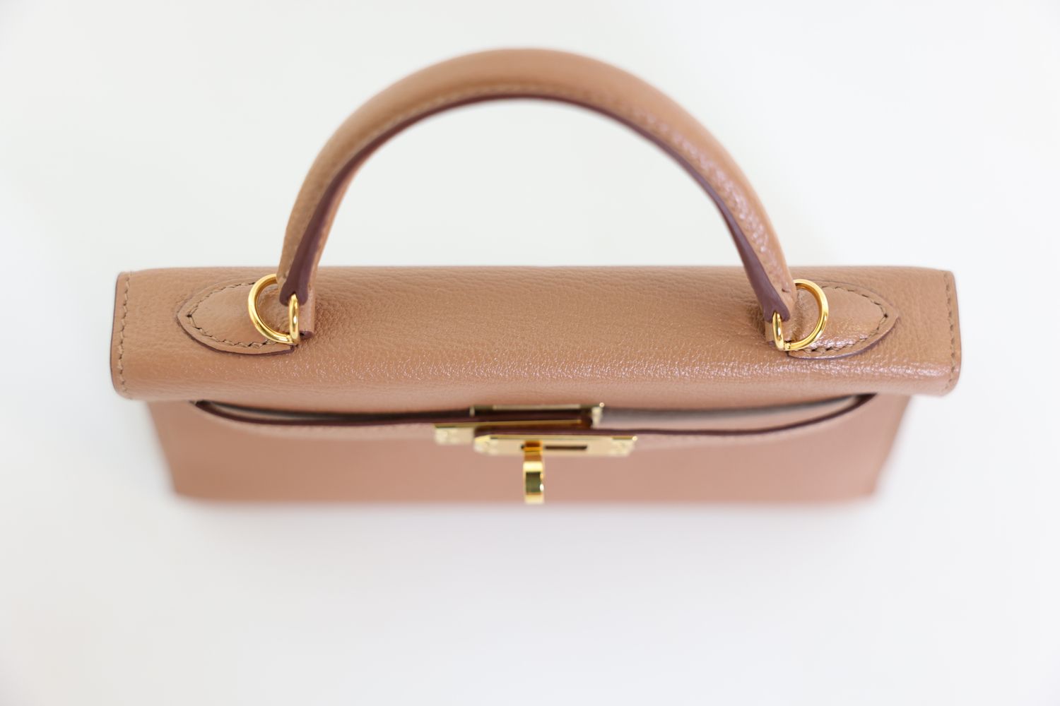 Hermes Kelly Mini 20, Tan Quebracho Chèvre Mysore Leather with