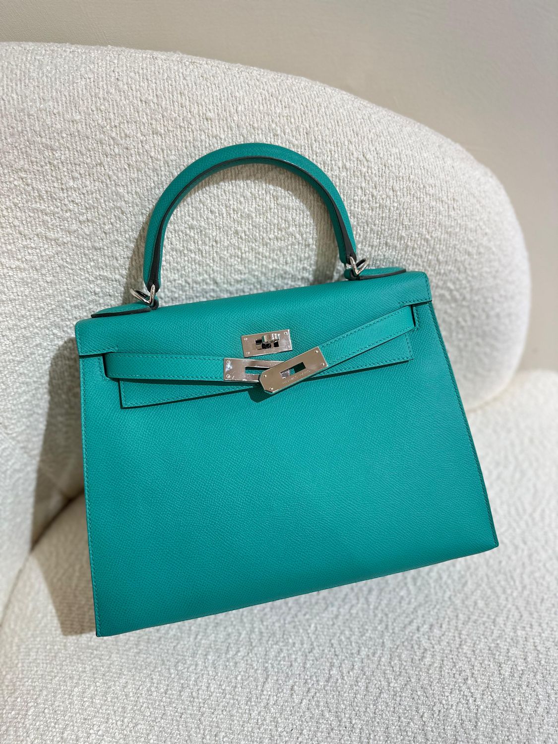 IGLIVE Hermes Kelly 28 U1 Green PHW (Full set) Preowned (Bank Wire) (Ships from Asia) 20240710