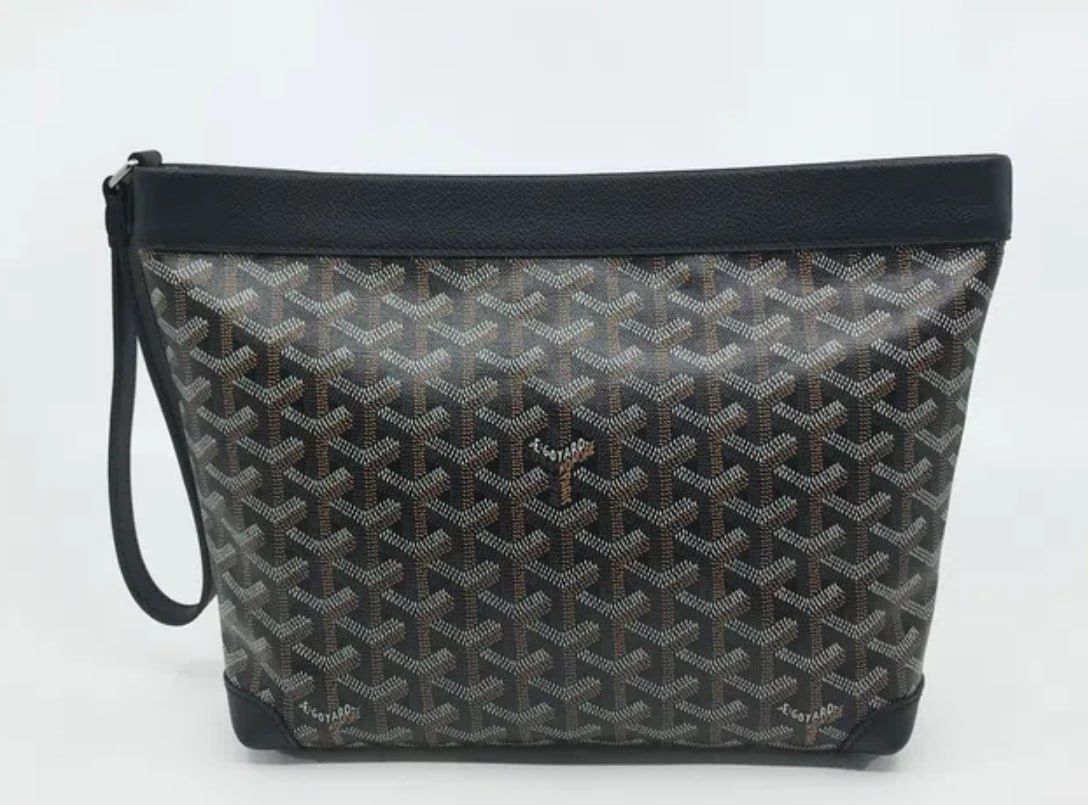 Goyard Conti Pouch with Strap Black New in Dustbag GA001P Julia Rose Boston Shop