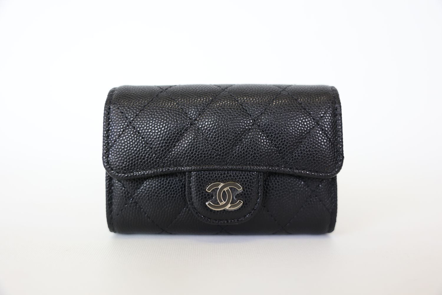 Chanel Key Holder, Black Caviar with Gold Hardware, New in Box WA001