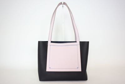 Hermes Cabasellier 31, Bicolor (Caban and Mauve Pale) Taurillon Clemence, New in Box WA001