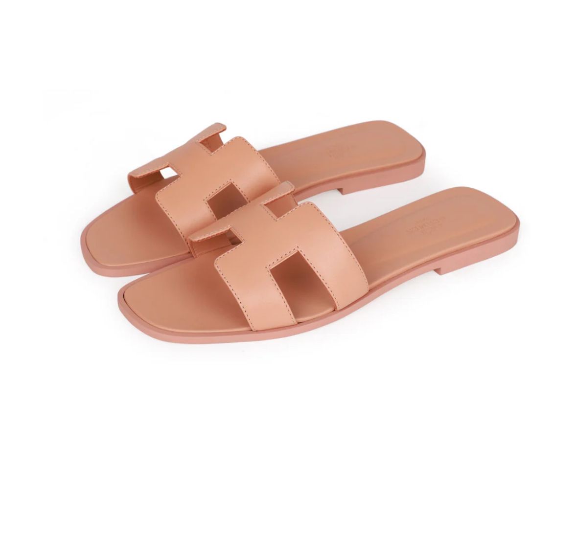 Hermes Shoes Oran Epsom Leather, Pink Coral size 37 (Ships from London)