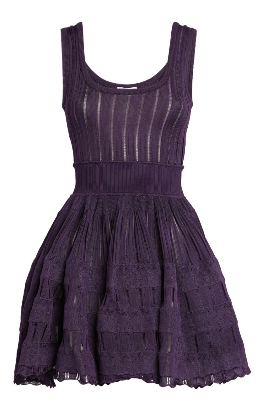 Alaia Dress Dark Purple, Size 34, New With Tag (Ships From London)