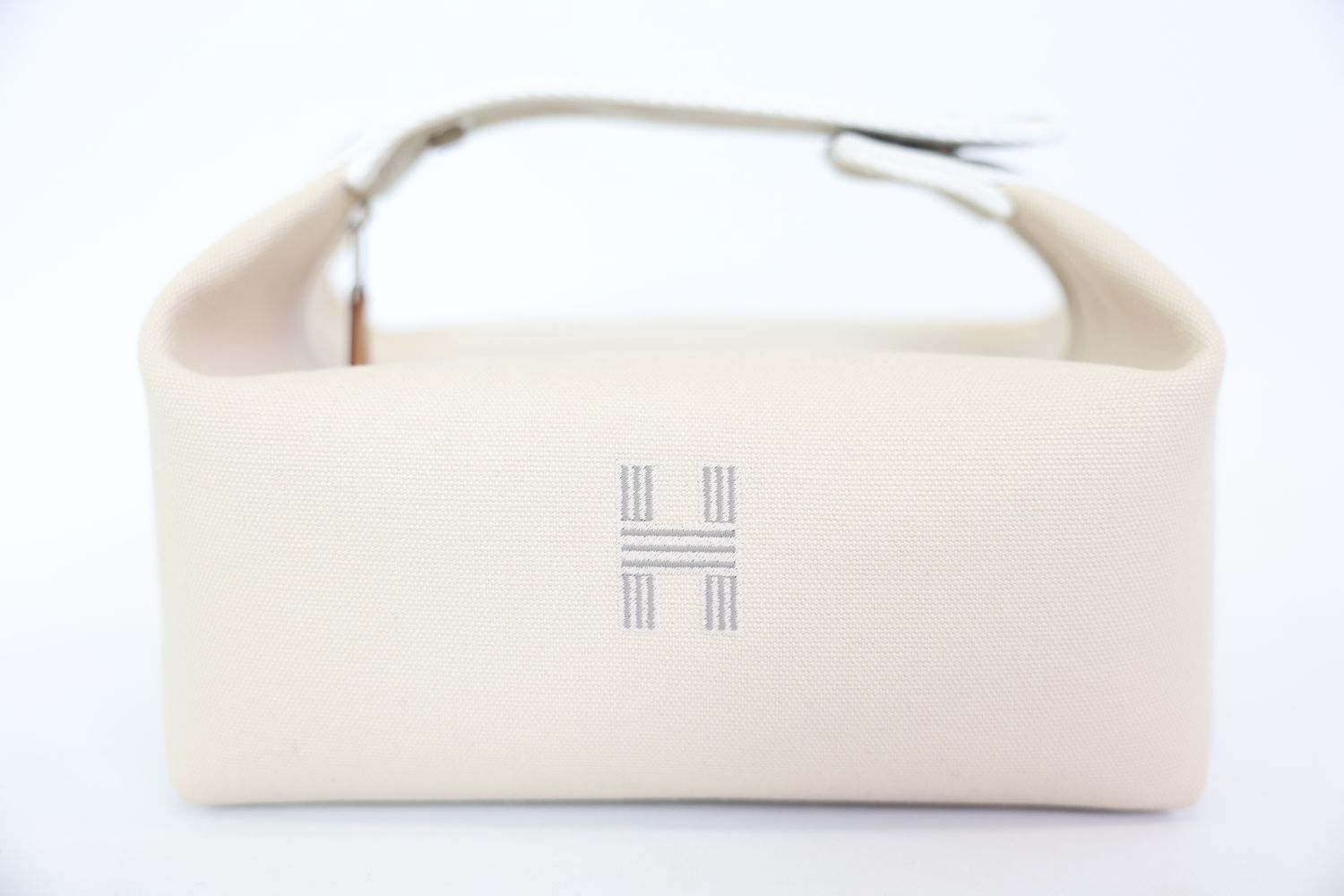 Hermes Bride-a-Brac Case PM, Naturel Cotton Canvas with Palladium Hardware, New No Dustbag WA001
