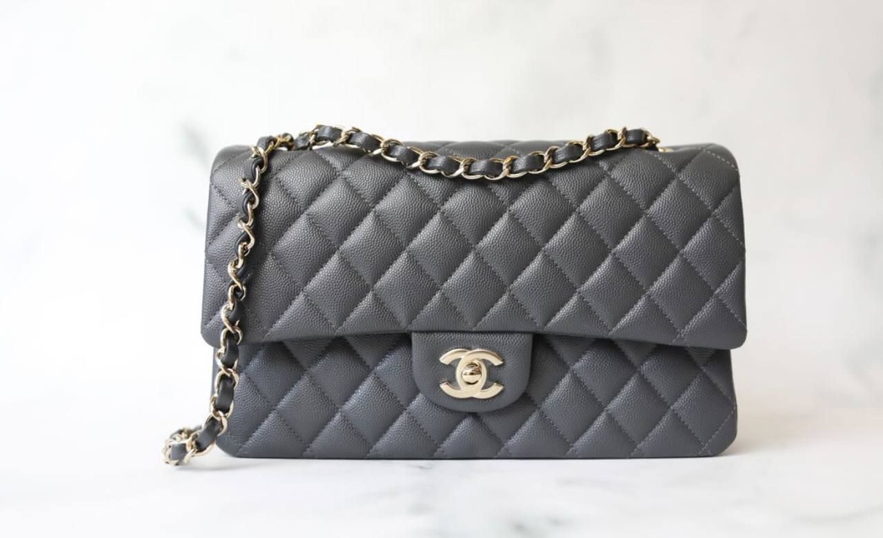 Chanel jumbo grey sale