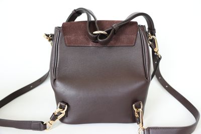 Chloe Suede Calfskin Medium Faye Backpack in Burgundy Pre-Owned Chloe | Bags | Authentic Chloe Faye Mini Cream Beige Leather  main image 3