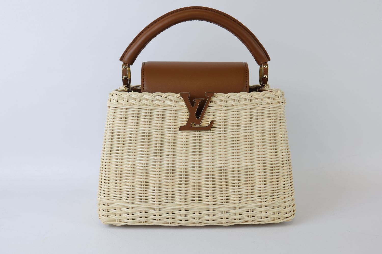 Louis Vuitton Capucines BB, Rattan, Caramel Leather, New in Box MA001