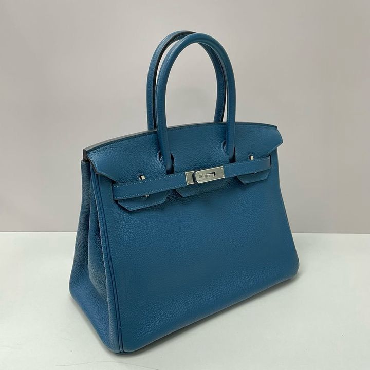 Preorder Hermes Birkin 30, Deep Blue Togo Leather, Palladium Hardware (Ships From Asia)