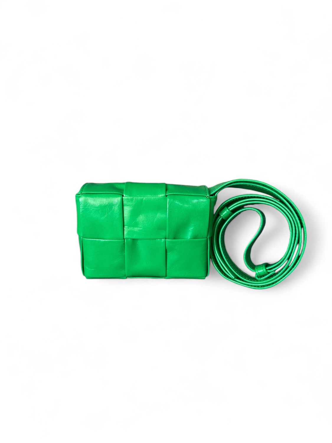 Bottega Mini Venta Candy Casette Cross-body, Green, Preowned in Dustbag (Ships from London)