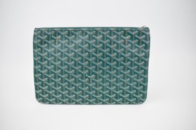 Goyard Senat MM Pouch, Green, Preowned No Dustbag GA001