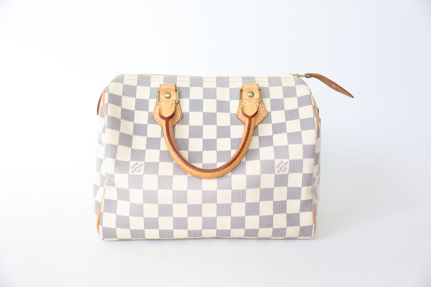 Louis Vuitton Speedy 25, Damier Azur  with Gold Hardware, Preowned No Dustbag WA001