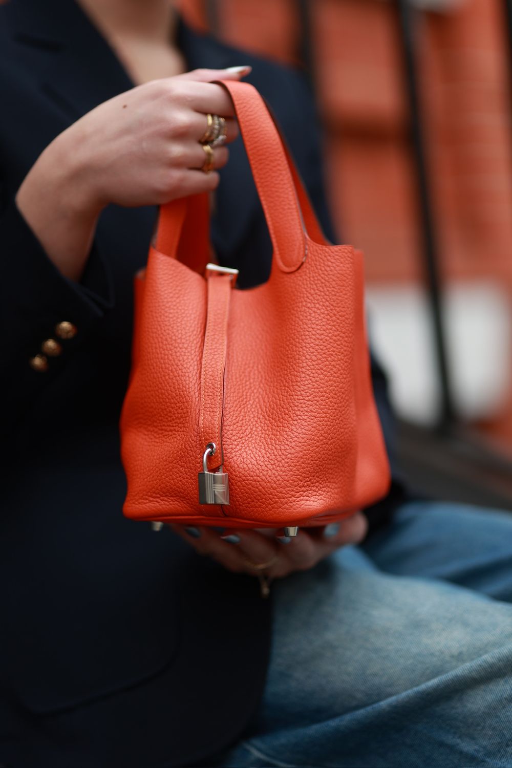 Hermes Orange Picotin, Preowned (Ships from London) PS001