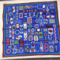 IGLIVE HERMES BURGUNDY SILK SCARF 90, Preowned 20241107