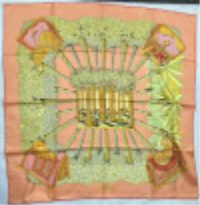 IGLIVE HERMES PINK SILK SCARF 90, Preowned 20241107