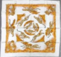 IGLIVE HERMES WHITE SILK SCARF 90, Preowned 20241107