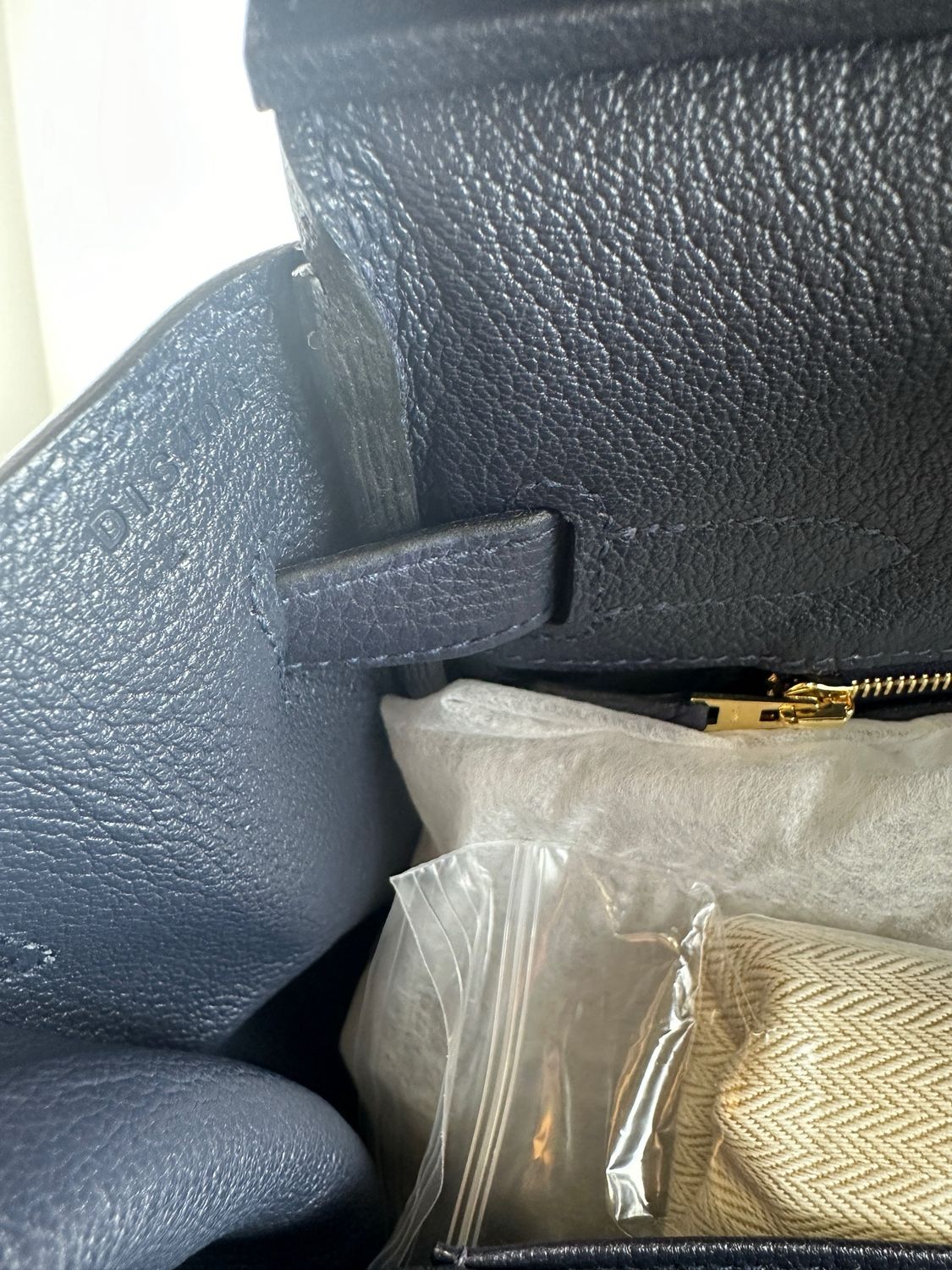 Hermes Birkin 30, Blue Nuit Togo Leather, Gold Hardware, Stamp D, Preowned In Box MA001
