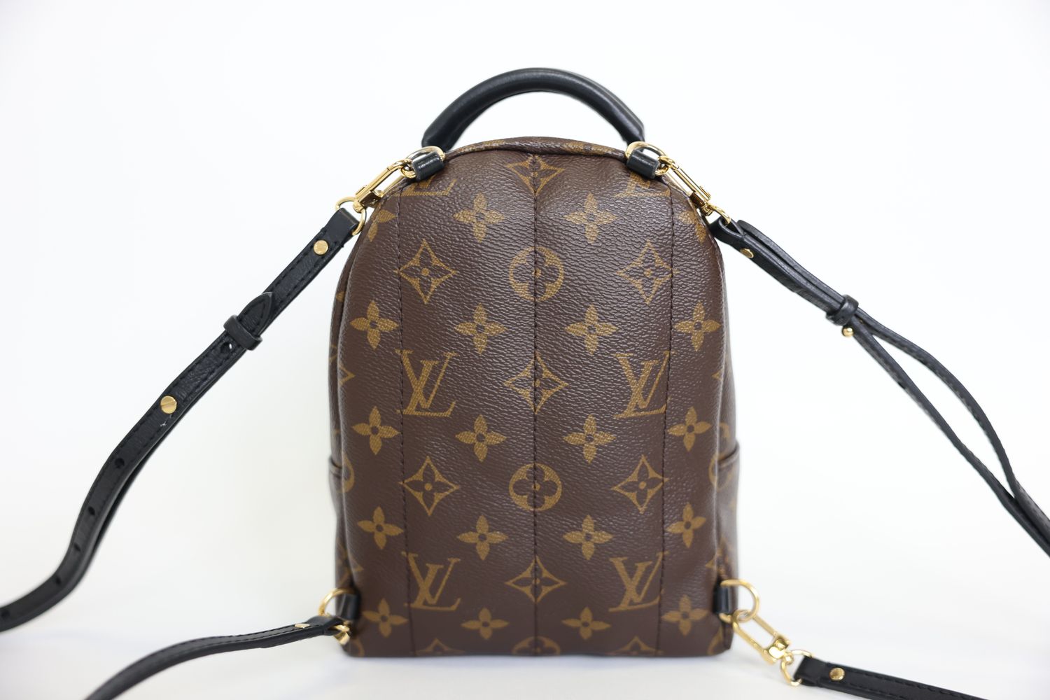 Louis Vuitton Palm Springs Backpack Mini Monogram Coated Canvas and Black Cowhide Leather Trim Preowned in