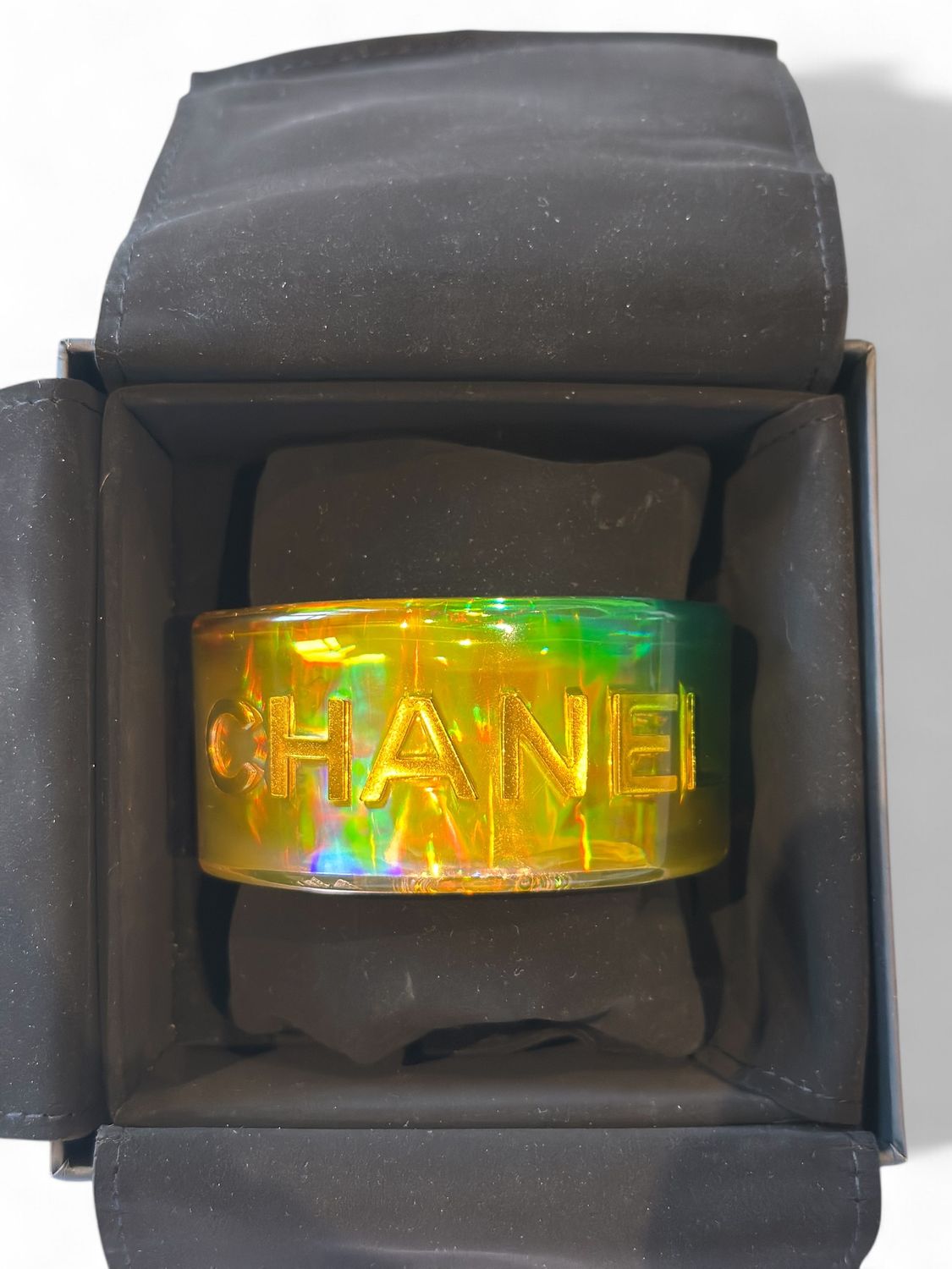 Chanel Rainbow Holographic Bangle, Preowned (Ships from London)