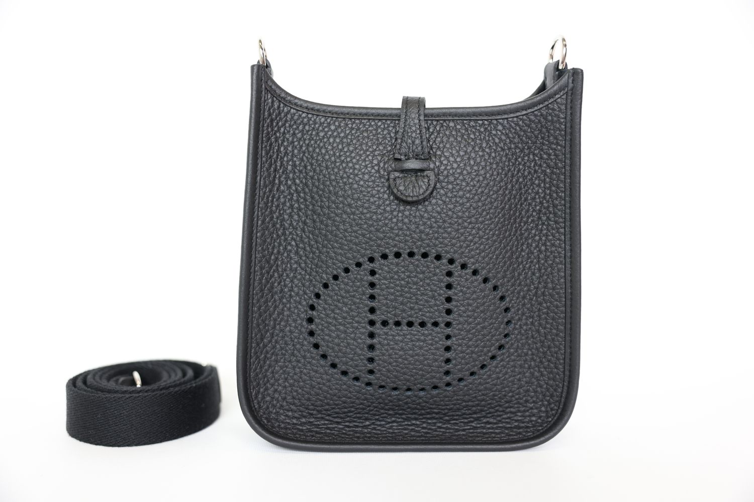Hermes Evelyne Bag 16, Black Clemence with Palladium Hardware, W 2024, New in Box WA001