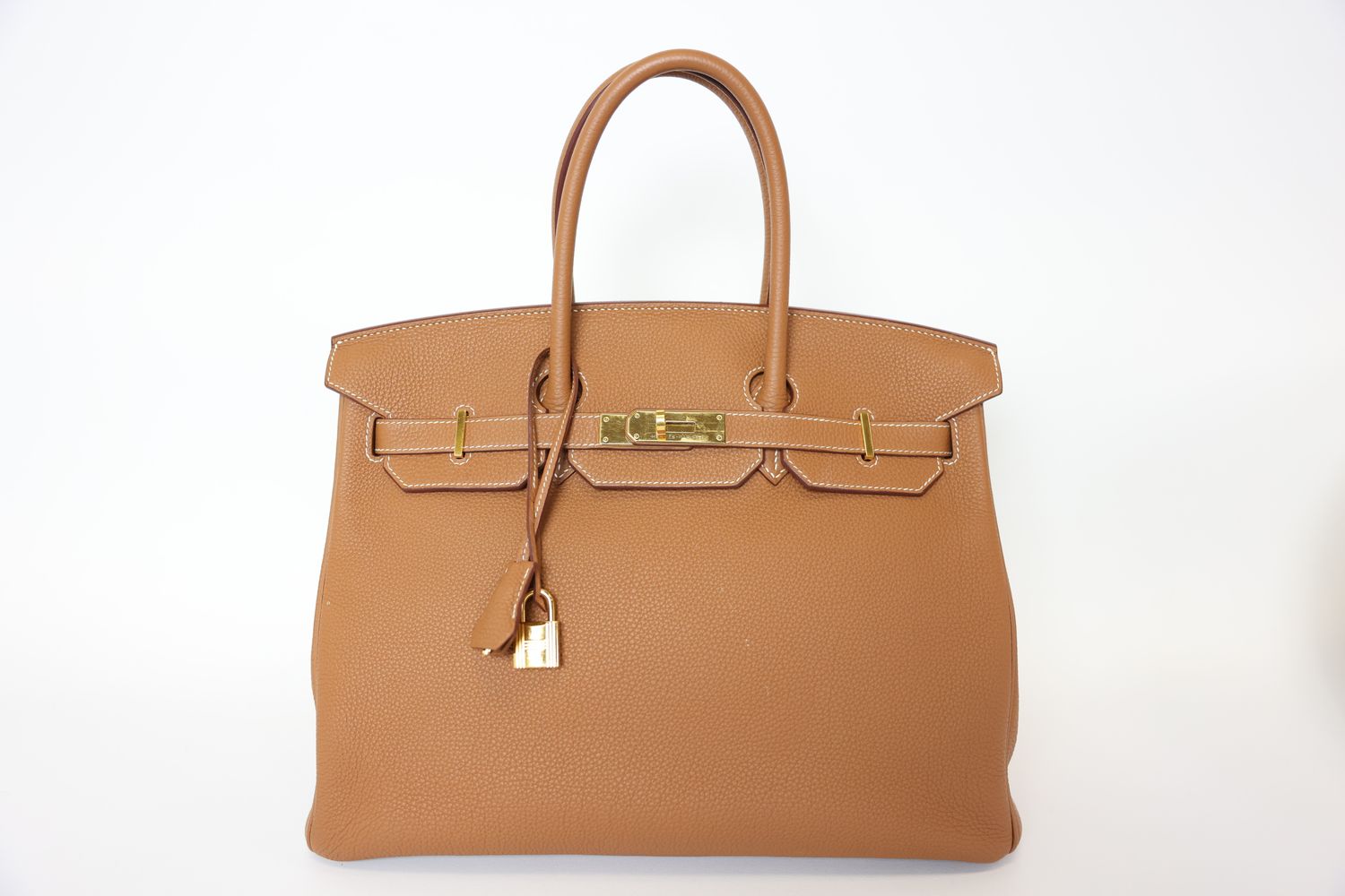 Hermes Birkin 35, Gold Brown Togo with Gold Hardware, D 2019, Preowned in Dustbag WA001