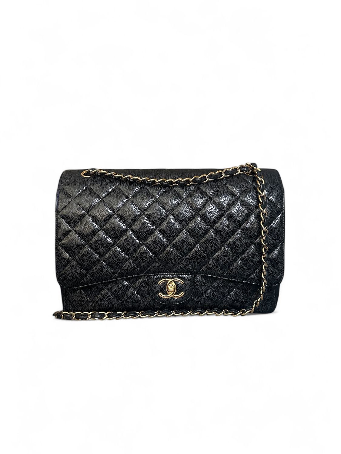 Chanel Black Classic Maxi, Preowned in Box (Ships from London)