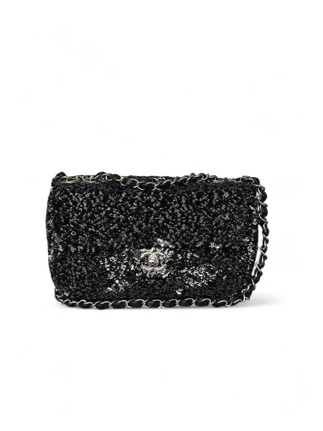 Chanel Sequin Black/Silver (Ships from London)