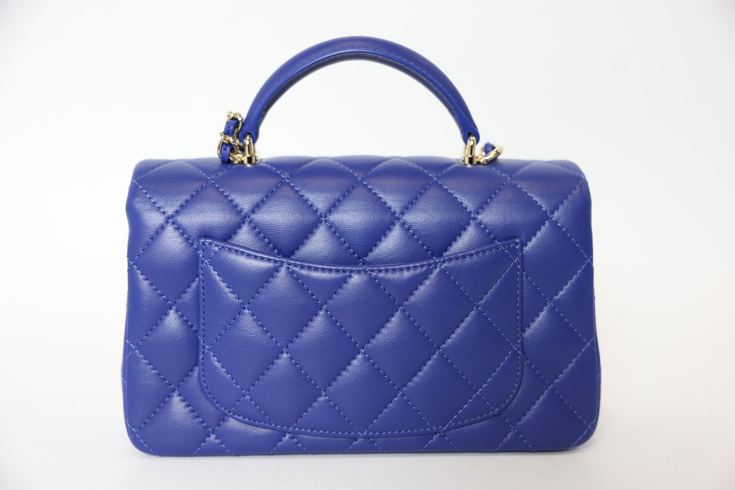 Chanel Classic Mini Rectangular with Top Handle, Blue