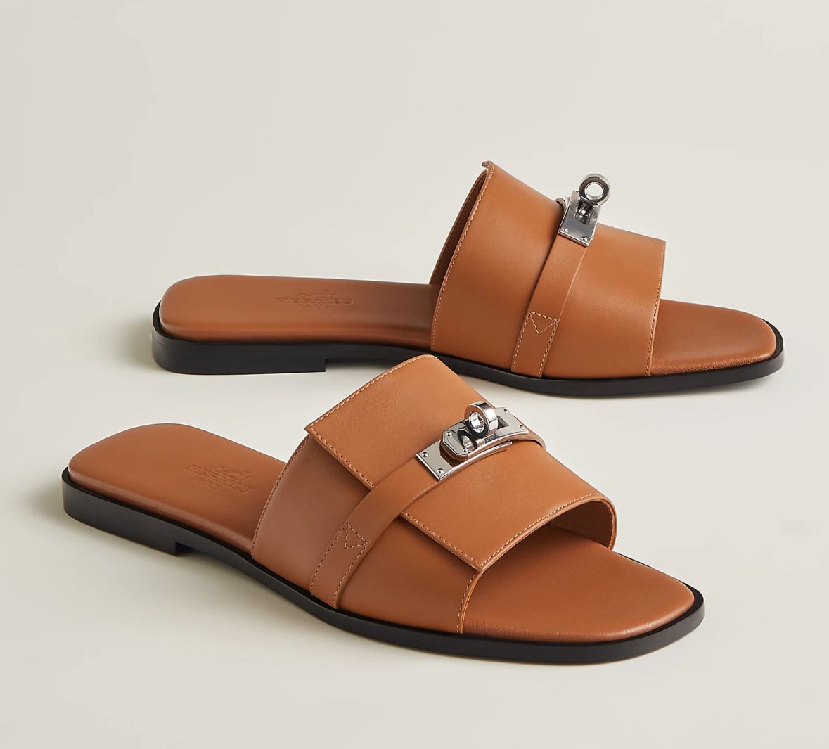 Hermes Shoes, Guilia Sandle in Natural, Size 38, As New in Box and Dustbag (Ships from London)
