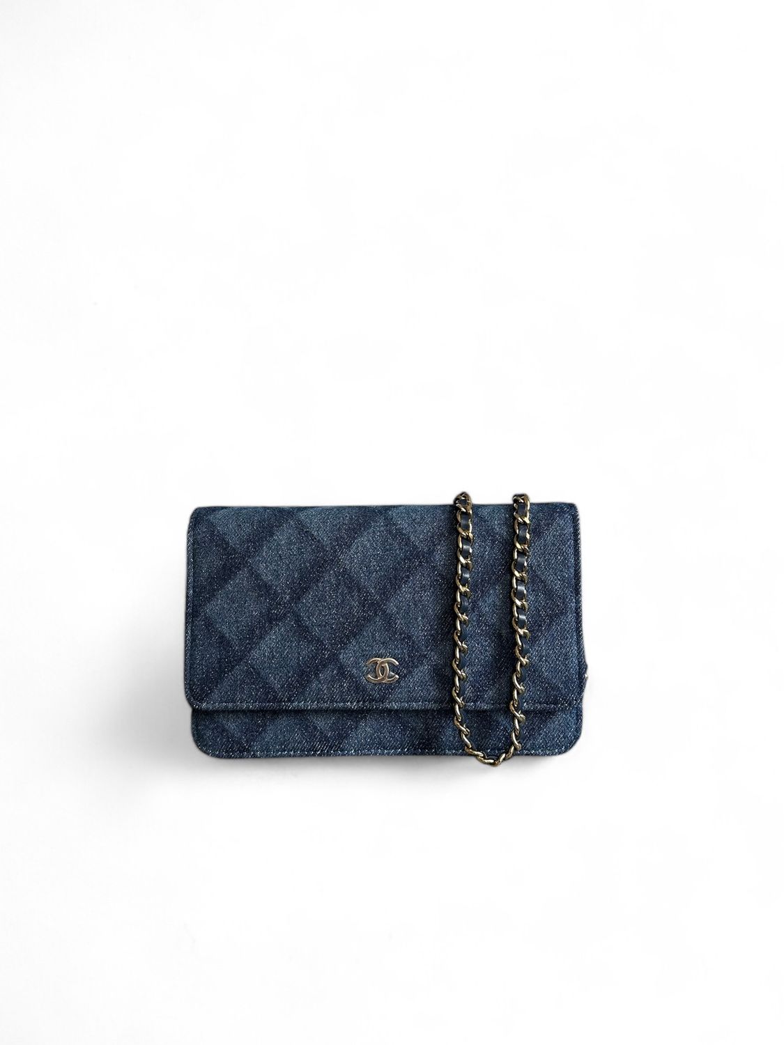 Chanel Denim Blue, Wallet on Chain, Preowned (Ships from London)
